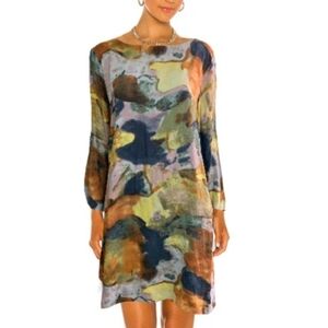 Anthropologie Maeve Eleonora Flight Watercolor Shift Dress XS